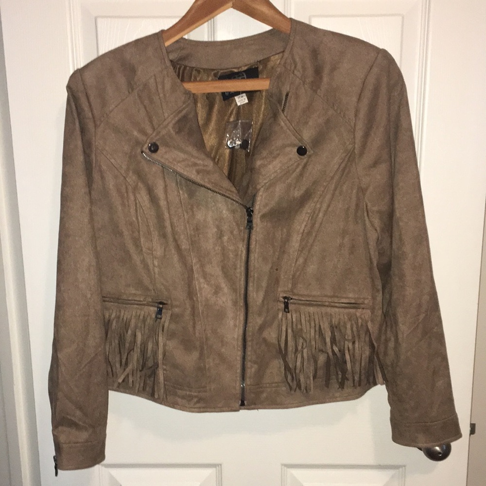 New with tags Seth Aaron Faux Suede Crop Jacket